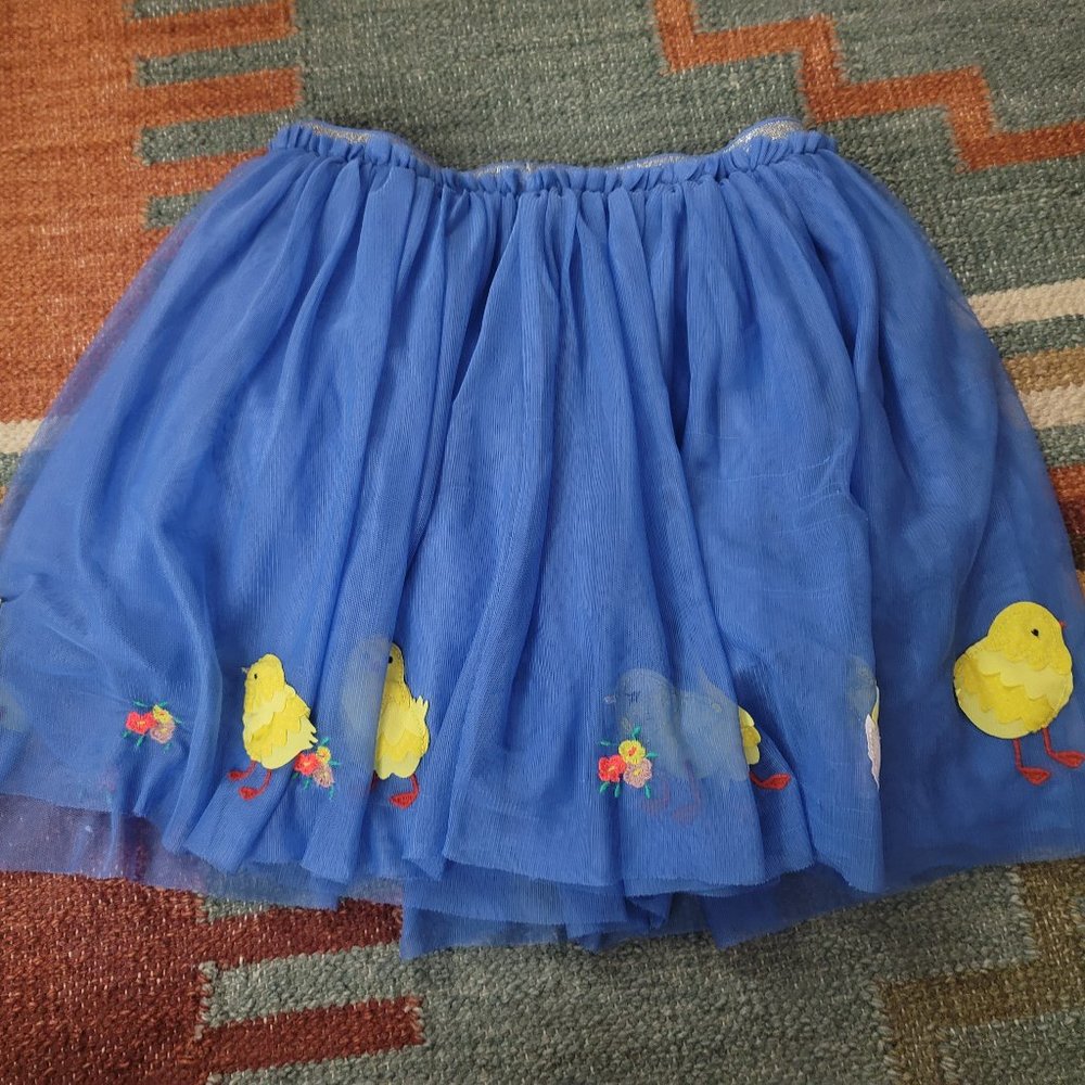 Mini Boden tulle skirt with applique chicks  11-12y